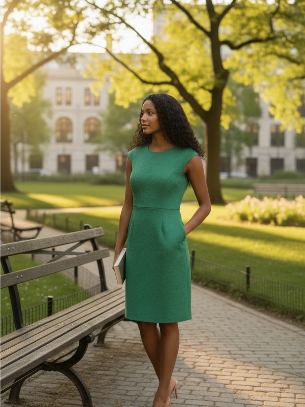 Casual/Beautiful Green Dress - Picture 2 of 8